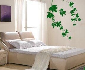 Quality Green Leaves PVC Decorative Wall Flower Stickers A0137 wholesale
