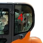 DX60-9 DX70 DOOSAN Glass Left Door Rear Position NO.4
