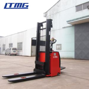 Quality 1.2 Ton Electric Pallet Lift Truck ,1150mm Fork Length Walkie Stacker Forklift wholesale