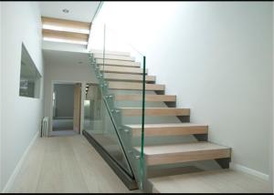 Quality Prefabricated Straight Flight Staircase Luxury Modern Style ANSIZ97.1 Approved wholesale