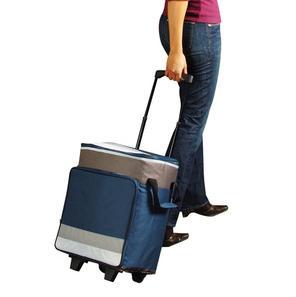 Quality outdoor camping trolley cooler bag on wheels wholesale