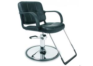 Quality Big Footrest Hair Salon Chairs Round Base With Rubber Ring , Height Adjustable wholesale