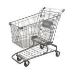 Light Gray 180L Large Capacity American Metal Shopping Cart Zinc And Powder