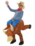 Bull Rider Inflatable Cowboy Costume , Two Pieces Inflatable Man Costume