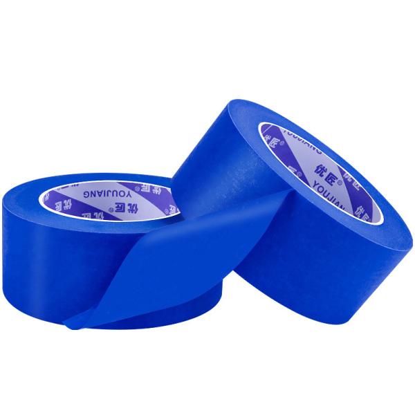 Cheap UV Resistant Blue Painters Masking Tape Crepe Paper 30mm for sale