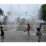 Stainless Steel Net Floor Garden Musical Fountain LED Lighting