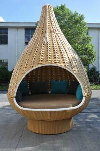 Quality Outdoor Rattan Daybed , KD Nestrest For Beach / Poolside / Hotel wholesale