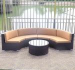 Patio round wicker sectional outdoor furniture PE rattan garden sofa sets