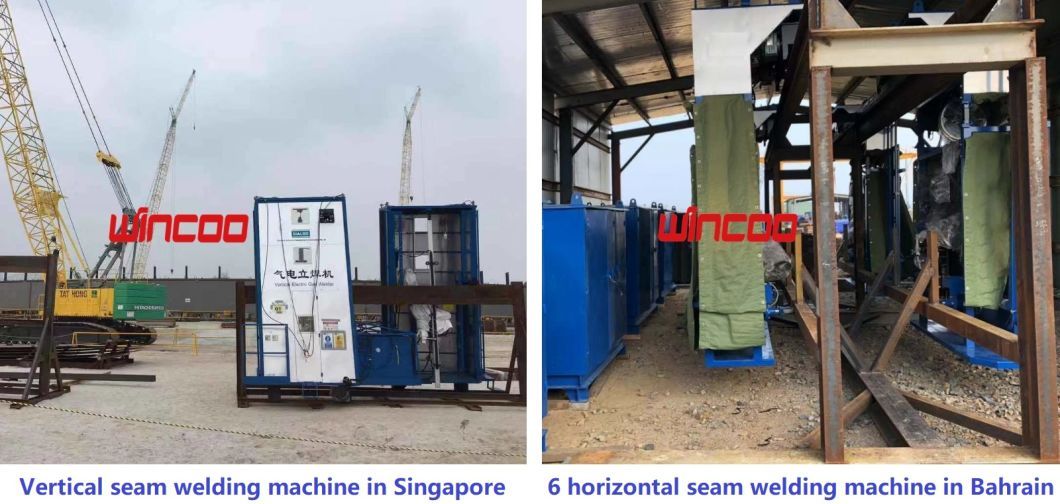Large Wincoo Tank Vertical Seam Welding Machine for Electro-Gas Oil Tank Construction Equipment