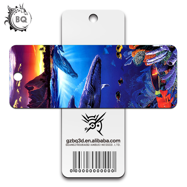 Cartoon Design Offset Prining 3d Custom Printed Bookmarks Plastic PET For Kids