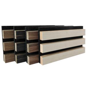 Quality SGS Flavorless Wood Veneer Slats Ceiling Panels 600x2400x21mm wholesale