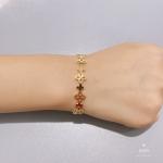 Ring Style Hollow Gold Flower Bracelet 304 316 316L Stainless Steel Adjustable