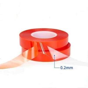 Quality 1240mm Red Liner Double Sided Tape Strong Stick Double Sided PET Tape wholesale