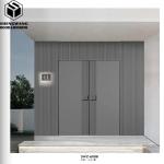 Customized Grey Aluminum Sliding Glass Door Glazed Aluminium Door