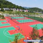 5mm Thickness Outdoor Sports Surfaces Silicon Pu Sport Badminton Court