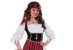Pirate Body Shaper Teen Girl Halloween Costumes In White Black Red