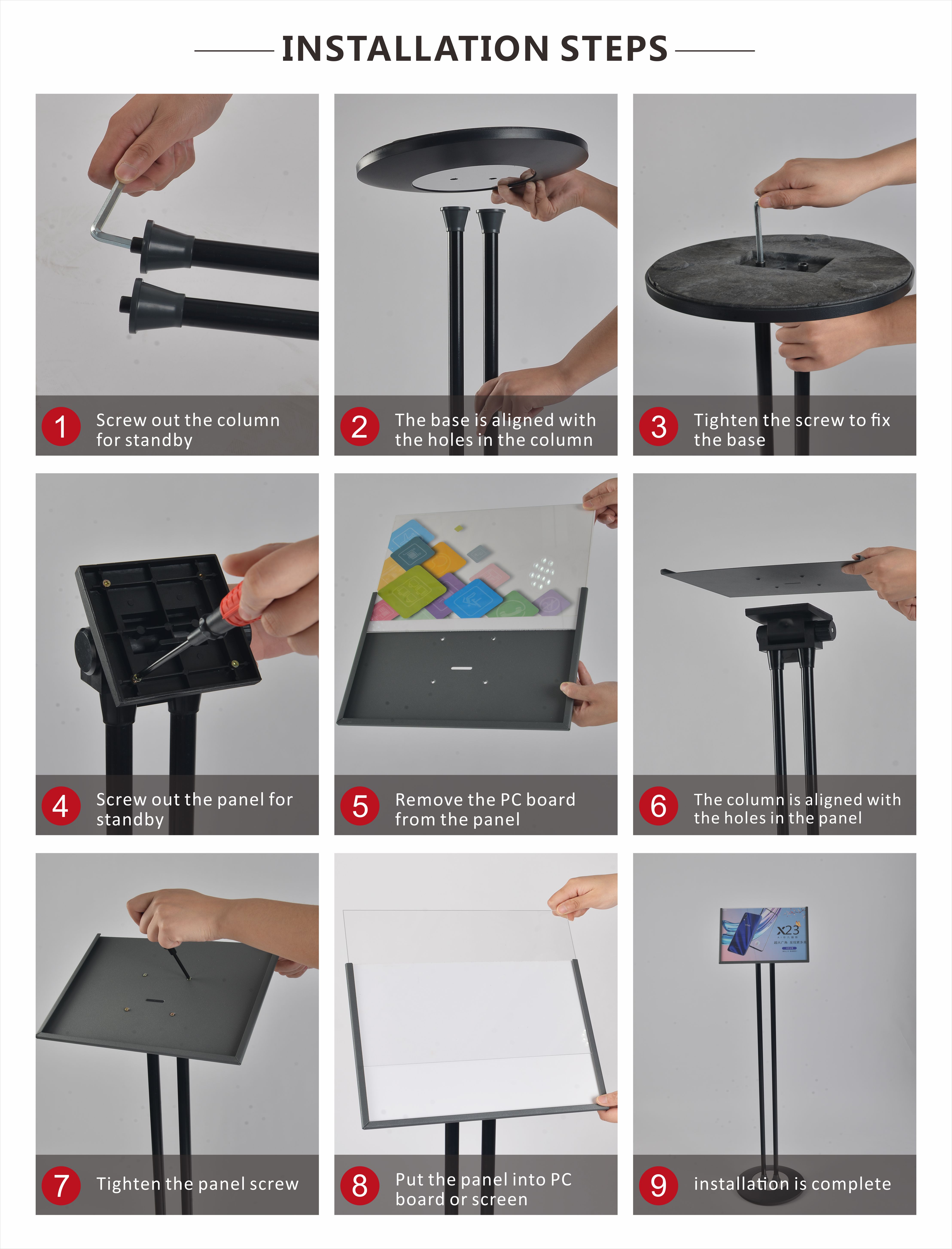 Billboard A4 Poster Display Stand Angle Adjustable Double Lever