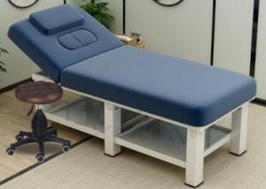 Quality PU Leather Massage Beauty Couch Portable , Wooden Massage Bed wholesale