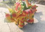 2.5 - 3m Long Yellow Dinosaur Battery Car Coin Operated Animatronic Dinosaur