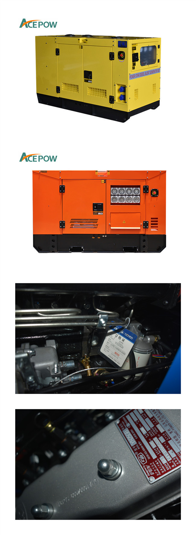 Open Frame 20KVA 15KW Super Quiet Diesel Generator