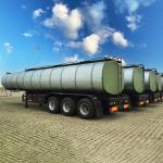 25T Tanker Truck Trailer Heavy Duty For Warm Palm Oil In Kenya