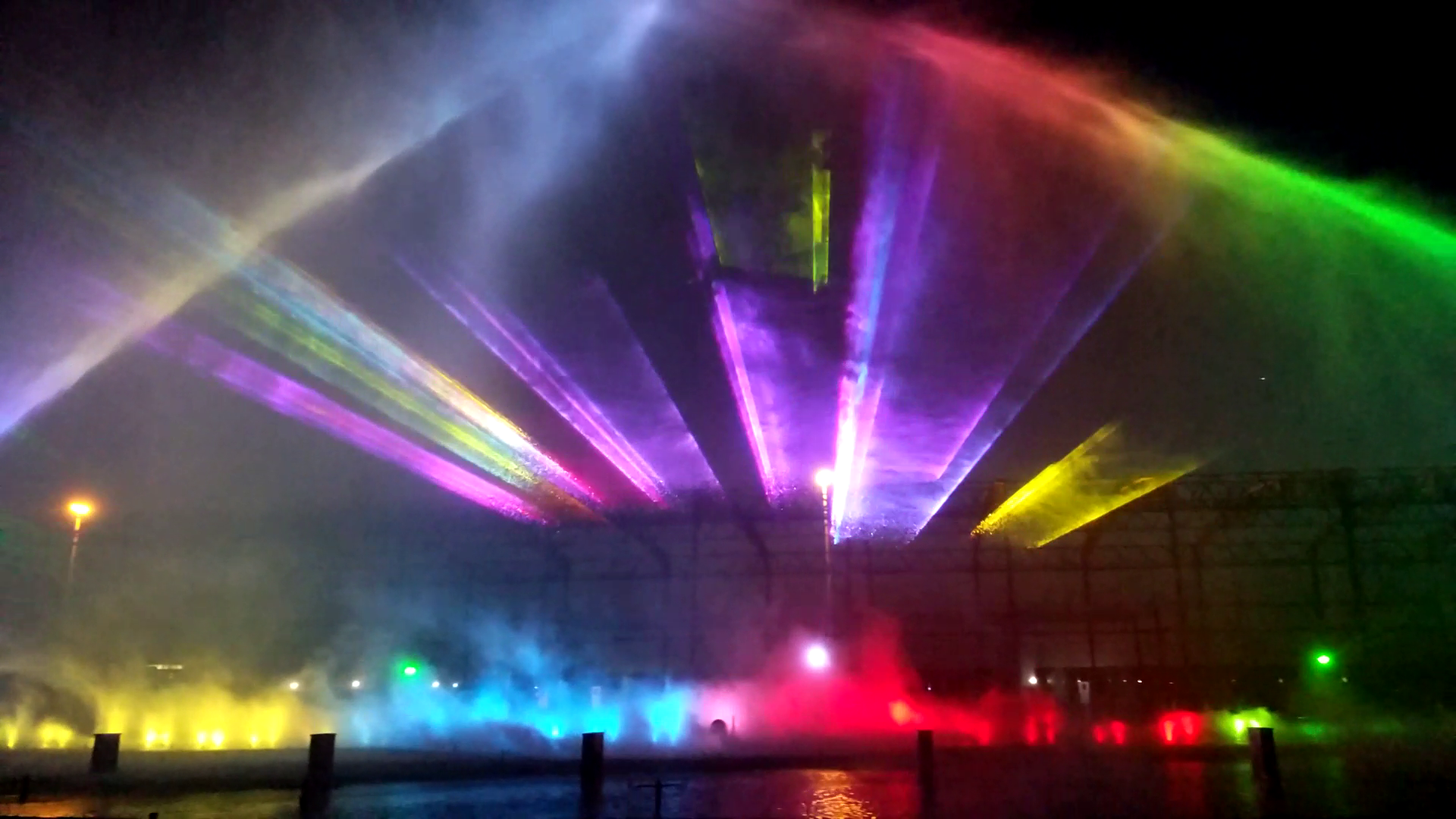 floating color changing RGB led light musical large outdoor water fountains music dancing water fountain