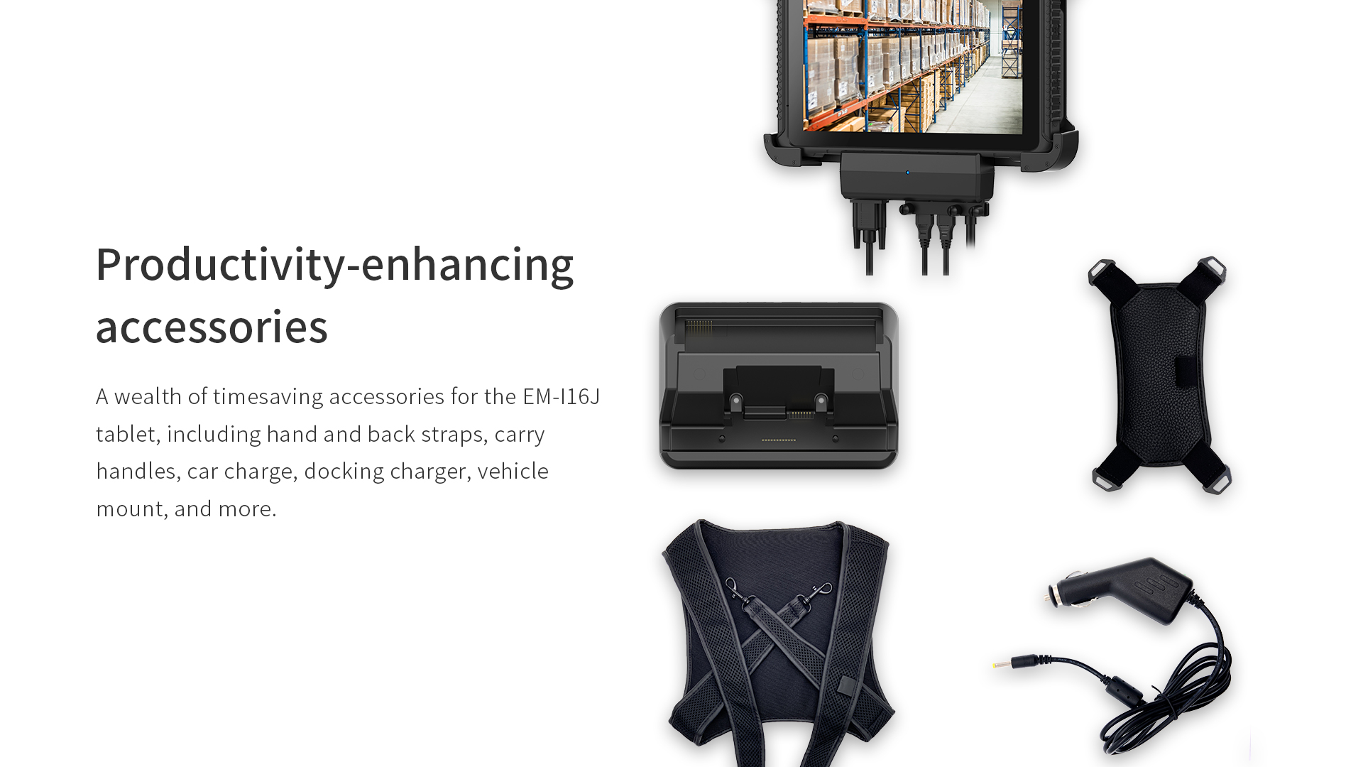 10.1" Rugged Tablet PC with Ethernet Port and Charging Rack 128GB Memory Capacity