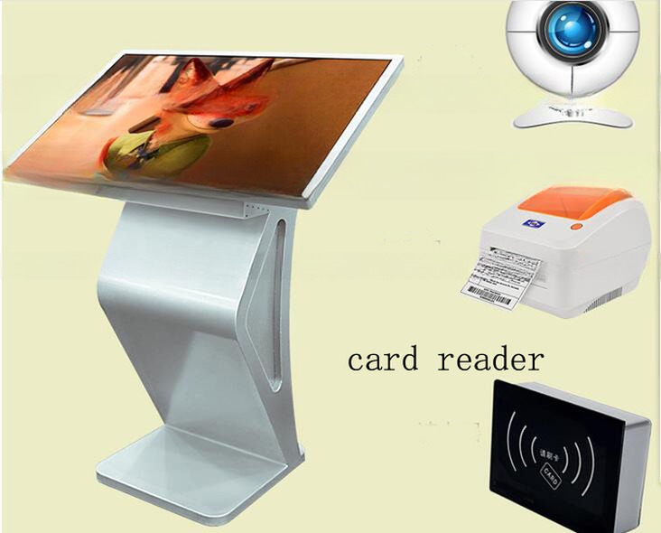 24" inch Floor standing touchscreen LCD LED monitor with mini PC