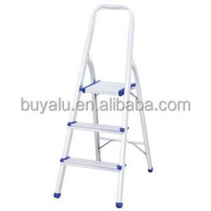 Quality Sustainable Aluminum Folding Ladder 3 Steps In Silver Anodized wholesale
