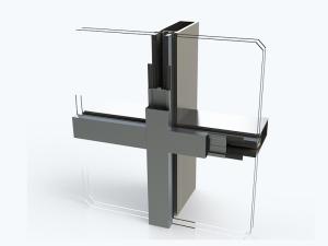 China Heavy Duty Steel Curtain Wall Fireproof Thermal Break Curtain Wall System on sale