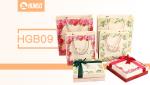 Coloured Cardboard Paperboard Gift Boxes Bowknot Cotton Handle Embroidery