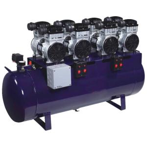 Quality Blue 128L Oil Free Silent 1 To 8 Dental Air Compressor For Clinic Chair wholesale