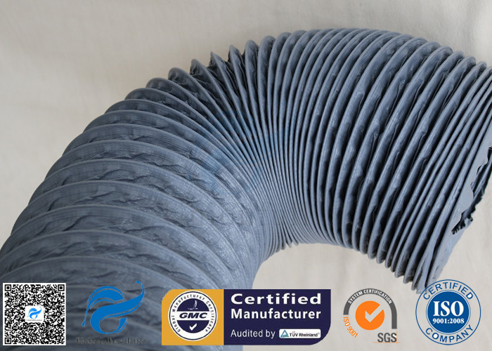 150mm Grey PVC Coated Fiber Glass Hose Fiberglass Flexible Air Ducting