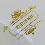 Custom Metallic Nickel Decal Labels 3d Transfer Sticker Embossed Metal Logo