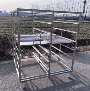 Quality Stainless Steel Polishing Bakery Racking Trolley Hand Cart Kitchen Equipment wholesale