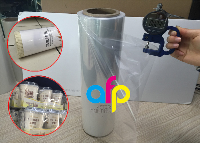 Half Sleeve Polyolefin Shrink Wrap Roll , Single Would Pof Plastic Film