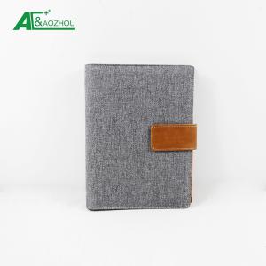 Quality Middle size PU leather big buckle 80 sheet Refillable Ring Binder organizer wholesale