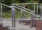 Modern Staircase Stainless Steel Balcony Railing Durable Balustrade Customized