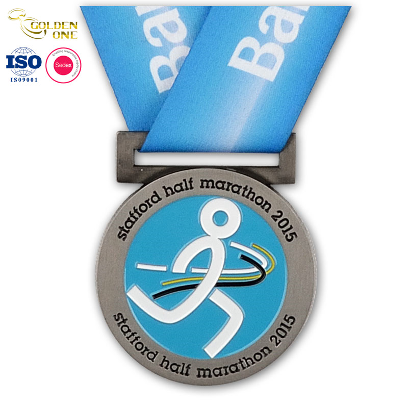 Customized Pvc 2D Soft Enamel Metal Medallion Making Custom Back To School Rugby Souvenir Sports Honor Award Medal