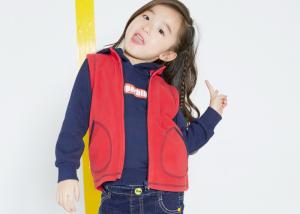 Quality Beautiful Kids Girls Clothes Hidden Zipper Girls Polar Fleece Vest 100% Polyester wholesale