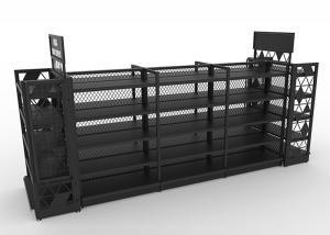 Quality Rust Proof Modular Metal Shelving , Multi Color Convenience Store Shelves wholesale