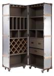 Four Layers Stainless Steel Wine Cabinet Retro Industrial Wine Cabinet
