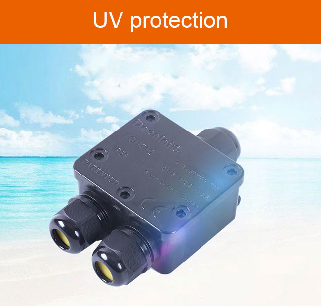 Waterproof Pool Light Accessories , 5-9mm / 12-15mm Three Way Junction Box
