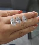 Clarity VVS-VS Pear Shaped Lab Created Diamond Color D-G IGI Certified