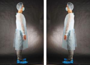 Quality Medical White Protective Coveralls , Disposable White Painters Overalls wholesale