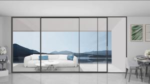 Quality Bridge Breaking Intelligent Lifting Full View Sliding Window wholesale