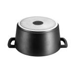 Aluminum Alloy Black Non Stick Milk Pot 24cm Velosan 4L Anti Scald Handle
