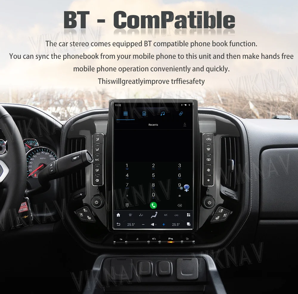 14.4 Inch Android Car Head Unit For 2013-2020 Chevroler Silverado Gmc Sierra Multimeida Player GPS Navigation Carplay