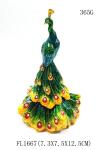Shinny Gifts China Manufacturer Peacock Trinket Box Metal PeacockJewelry Box