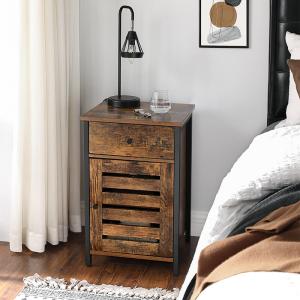 Quality Small Nightstands with Cabinet, Industrial Style Bedside Table for Sale, LET063B01 wholesale